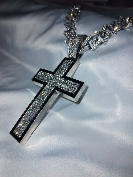 Cross Cuban Link Chain
